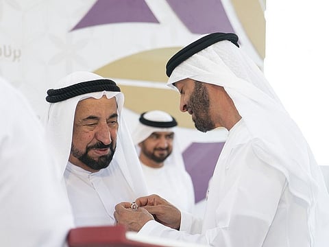 Sheikh Mohamed with Dr Sheikh Sultan.