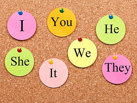 English grammar cork board