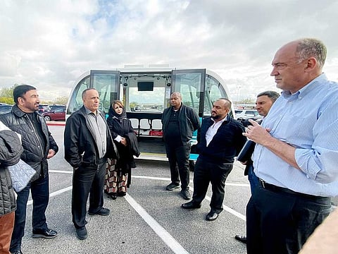 Mattar Al Tayer (second from left) and other RTA officials during their visit to Las Vegas.