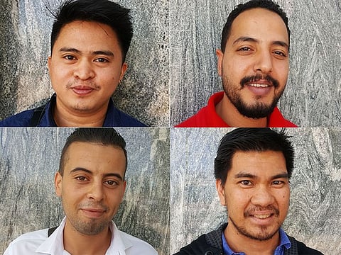 Clockwise, from top left: Michael Dalde, 29; Karim Ebrahim, 30; Joey Francis, 39; and Hakou Bouchhagoura, 24.