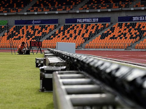 There was no talk of cancelling the Southeast Asian Games as Typhoon Kammuri headed for the Philippines