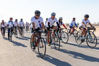 New York University Abu Dhabi's Ride for Zayed on Al Hudayriat Island in Abu Dhabi, United Arab Emirates on December 14, 2018. Christopher Pike, www.cpike.com