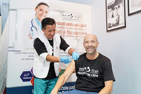 First footballer to play on after heart transplant raises organ donation awareness in Abu Dhabi