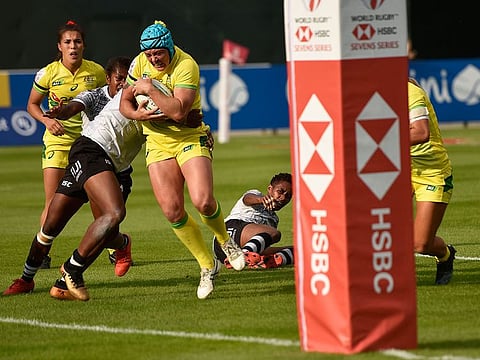 Australia powered past Fiji at the HSBC World Rugby Sevens.