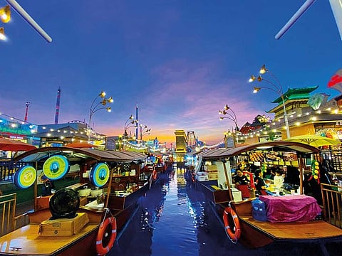 The floating market is definitely one of the most attractive places at this seasonal venue.