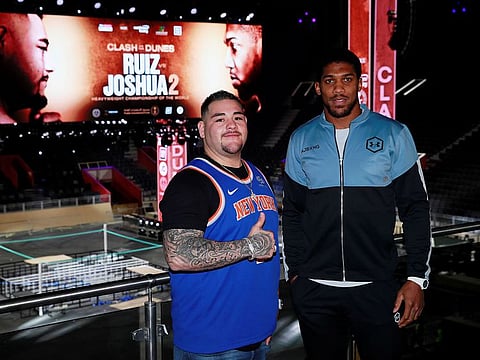 Andy Ruiz and Anthony Joshua in Saudi Arabia before the big fight.