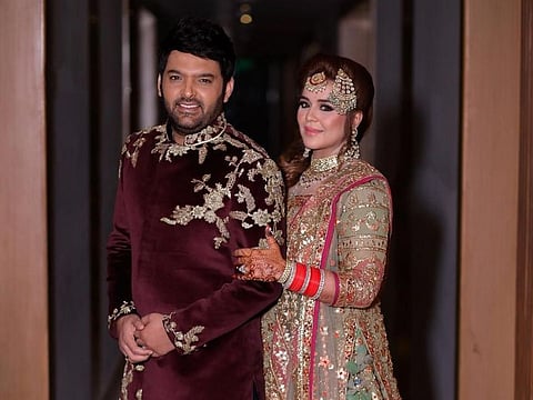 Rimple and Harpreet Narula designs for Kapil Sharma and Ginni for their wedding, reception .