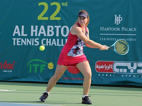 Daria Snigur in action in Dubai.