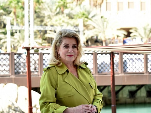 Catherine Deneuve back from hospital after stroke