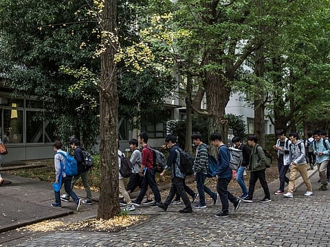 Students between classes at the University of Tokyo.Credit...Andrea DiCenzo for The New York Times