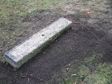 The grave of Reinhard Heydrich, powerful head of Hitler's Reich Security Office during the World War II, is pictured in Berlin on December 16, 2019.