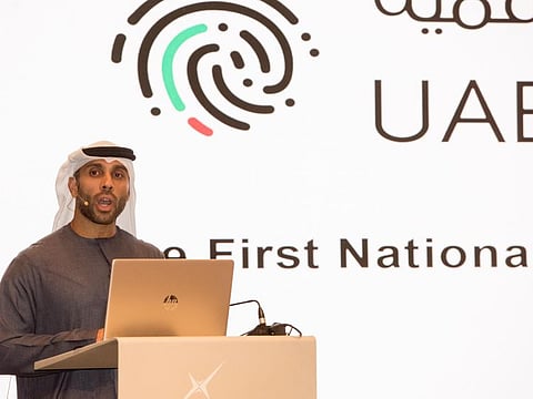 Mohammad AL Khamis, Programme Director Smart Gouvernment UAE, during the UAE PASS launch at the Godolphin Ballroom at the Emirates Tower. Dubai. Photo: Antonin Kélian Kallouche/Gulf News