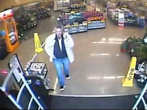 A screengrab of the suspect taken from the store's CCTV