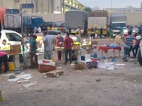 Street vendors in Dubai's Al Quoz. The new Labourers Community Market aims to check the growth of unlincensed flea markets around labour accommodations in the area. Picture for illustrative purposes only.