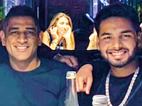 Rishabh Pant (right) spent the Christmas with his idol Mahendra Singh Dhoni in Dubai.