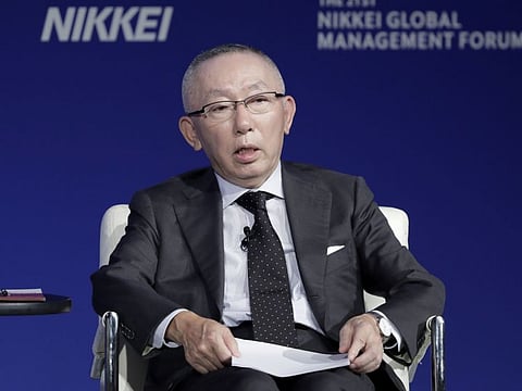 Tadashi Yanai, chairman and chief executive officer of Fast Retailing Co., speaks during the 21st Nikkei Global Management Forum in Tokyo, Japan, on Monday, Oct. 28, 2019. Photographer: Kiyoshi Ota/Bloomberg