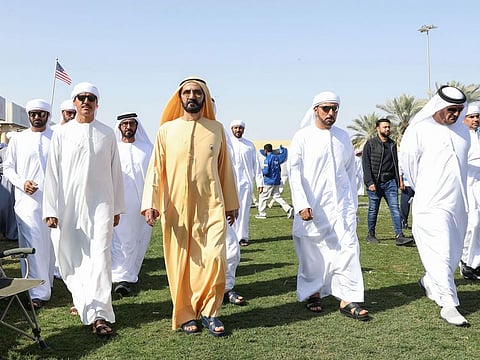 Shaikh Mohammad witnessed the endurance event along with Shaikh Hamdan Bin Mohammad Bin Rashid Al Maktoum, Crown Prince of Dubai, and other senior officials on Saturday.