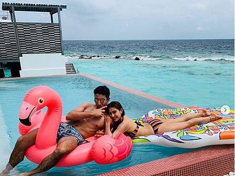 Sara Ali Khan and her brother Ibrahim Ali Khan in Maldives