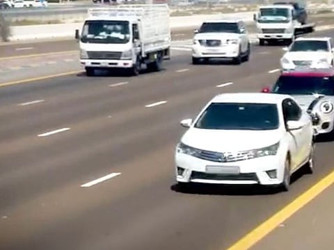 Tailgaters will be fined from January 15 in Abu Dhabi 
COURTESY AD POLICE
