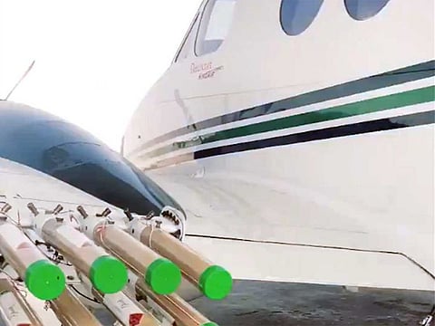 The aircraft that's conducting cloud seeding in the UAE right now