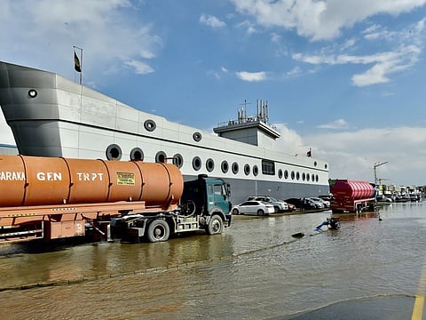 Heavy winds and rains in Dubai causes flooding in Al Quoz on 12th January, 2020. Photo Clint Egbert/Gulf News