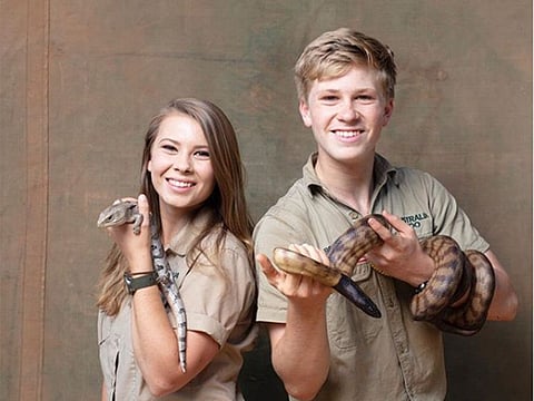 Bindi Irwin with her brother Robert Irwin.