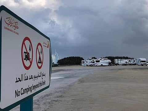 Camping with caravans on Dubai beaches designated for this purpose has become free of charge and the permits can be availed online on the Municipality website. .
Courtesy DM