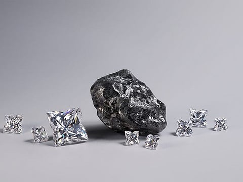 In an undated image provided by the fashion house, the 1,758-carat Sewelo diamond