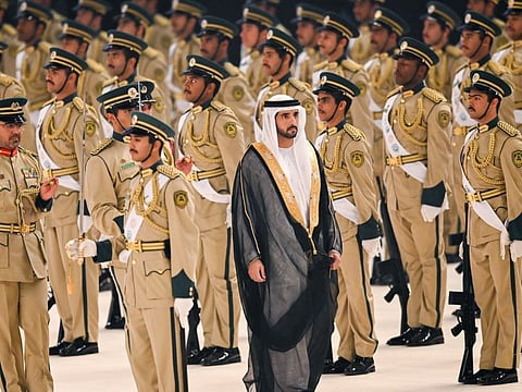 Shaikh Hamdan bin Mohammed bin Rashid Al Maktoum, Crown Prince of Dubai, at the graduation of the 27th batch of cadets of Dubai Police Academy at Coca-Cola Arena in Dubai on Wednesday, January 15, 2020. Photo: Ahmed Ramzan/ Gulf News