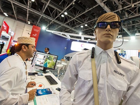 Security glasses for face recognition on display at the Intersec exhibition. Photo by Virendra Saklani/Gulf News