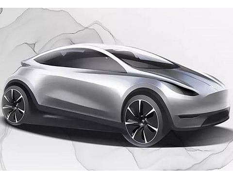 Judging from this official rendering, it appears that Tesla will be building an electric hatchback at its plant in China.