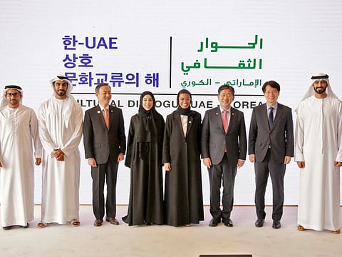 From right: Shaikh Salem Al Qassimi, Assistant Undersecretary for Heritage and Arts at Ministry of Culture, with others
