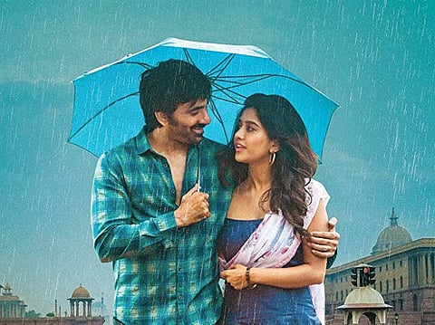 Ravi Teja and Nabha Natesh in 'Disco Raja'.