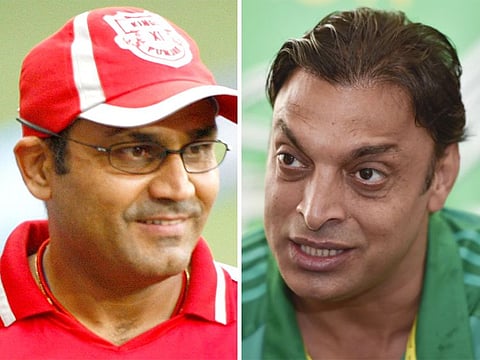 Virender Sehwag and Shoaib Akhtar