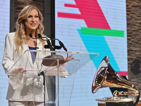 (FILES) In this file photo taken on November 20, 2019 Academy president and CEO Deborah Dugan speaks during the 62nd Grammy Awards Nominations Conference at CBS Broadcast Center in New York City. Los Angeles is gearing up for the Grammys, music's marquee night, with Lizzo, Billie Eilish and Lil Nas X leading a pack of young, talented contenders hoping to strike gold on Sunday. But revelations of infighting at the Recording Academy, which organizes the awards show, and an explosive allegation of rape has cast a dark shadow over the glitzy gala and rattled the institution's efforts to shed its out-of-touch image.
/ AFP / ANGELA WEISS