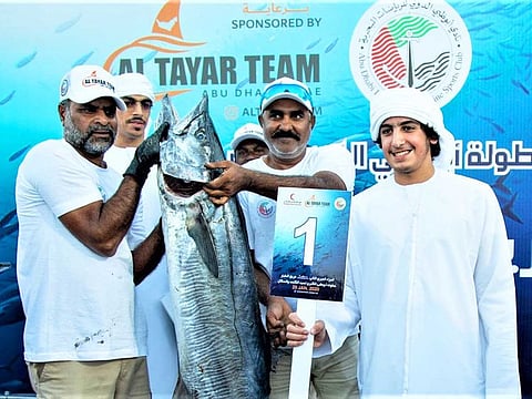 The Al Kanad that went for Dh200,000 at a charity auction at Abu Dhabi International Marine Sports Club on Saturday.