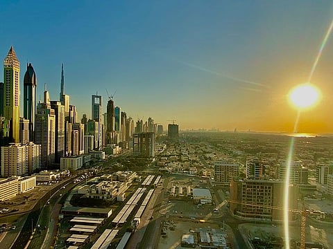 Sun rays in Dubai