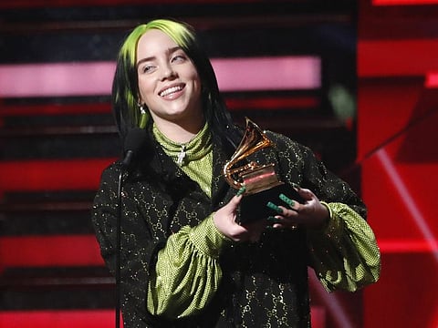 62nd Grammy Awards - Show - Los Angeles, California, U.S., January 26, 2020 - Billie Eilish accepts the award for Best New Artist. REUTERS/Mario Anzuoni
