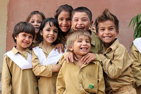 The future is everything to smile about for these children from a TCF school in Pakistan, who are being future readied with the gift of education, the greatest renewable resource.
