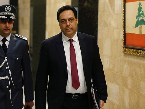 Lebanon's Prime Minister Hassan Diab arrives at the presidential palace in Baabda, Lebanon January 22, 2020