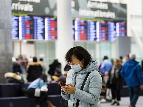 People are wearing masks following the outbreak of the virus.