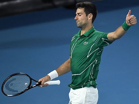 Serbia's Novak Djokovic was too strong for Roger Federer in their semi-final match at the Australian Open