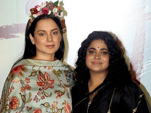 Maharashtra, Jan 23 (ANI): Bollywood actress Kangana Ranaut and Filmmaker Ashwiny Iyer Tiwari at a press conference for the promotion of their upcoming film 'Panga', in Mumbai on Wednesday. (ANI Photo)