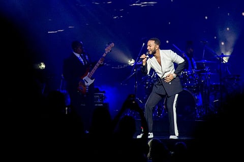 John Legend during his performance at the Coca Cola Arena, Dubai. Photo: Antonin Kélian Kallouche/Gulf News