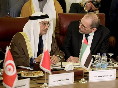 Gargash at the Arab League meeting in Cairo