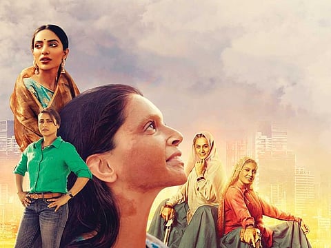 Clockwise: Rani Mukerji in Mardaani 2; Sobhita Dhulipala in the web series Made in Heaven; Deepika Padukone in Chhapaak; Taapsee Pannu and Bhumi Pednekar in Saand Ki Aankh
