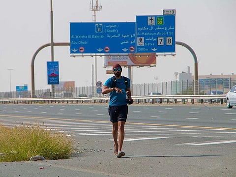 Aakash Nambiar ran 118-km from Abu Dhabi to Dubai in 27 hours on January 25