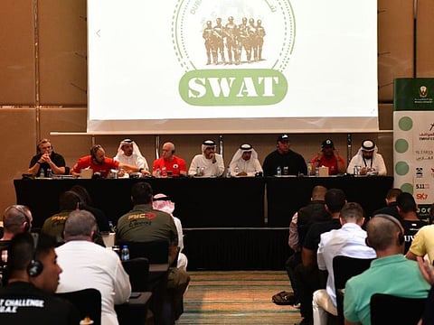 The press conference to announce the SWAT challenge starting in Dubai on February 9