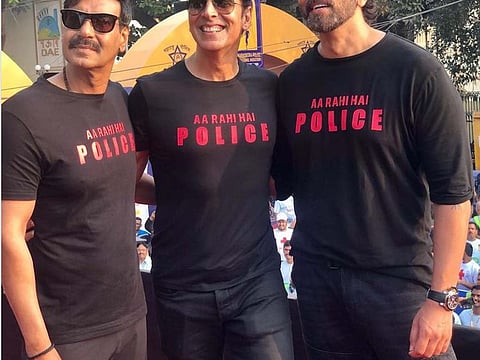 Akshay Kumar, Ajay Devgn join police marathon