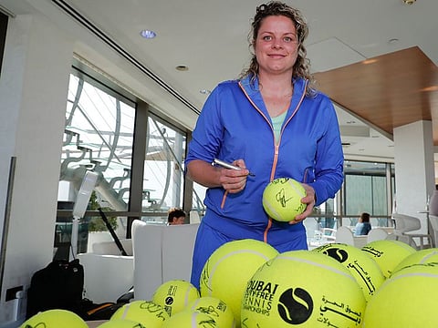 Kim Clijsters at the Dubai Duty Free Media Day